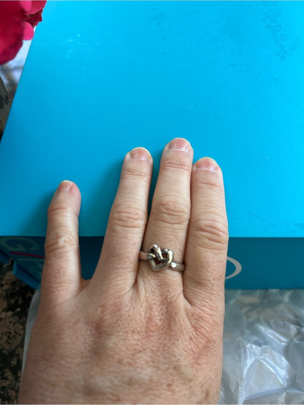 James Avery Silver Knot Heart Ring - Picture 6 of 7